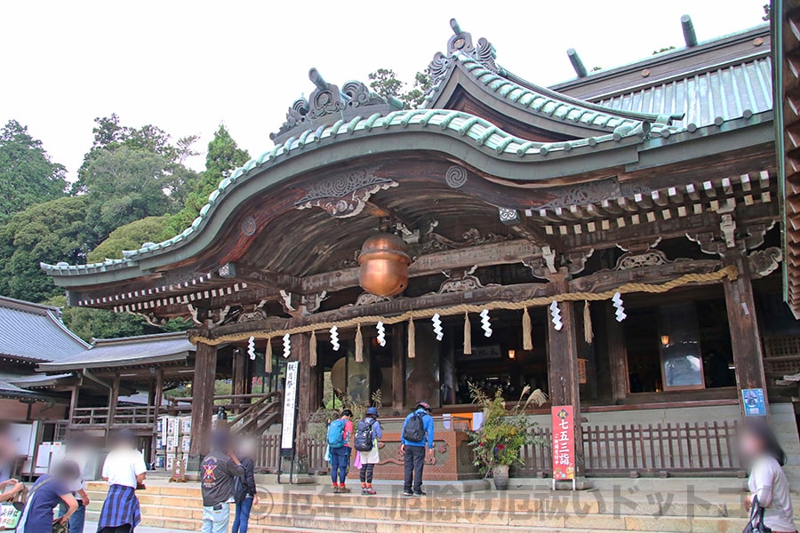 筑波山神社 本殿前の様子