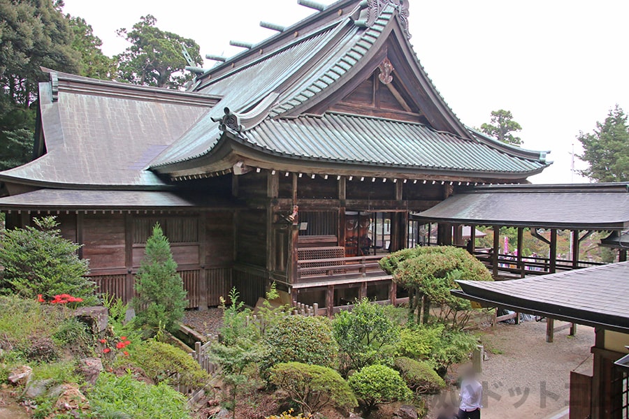 筑波山神社 待ち合い所入口の様子