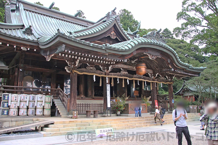 筑波山神社 廻廊から拝殿につながる部分の様子