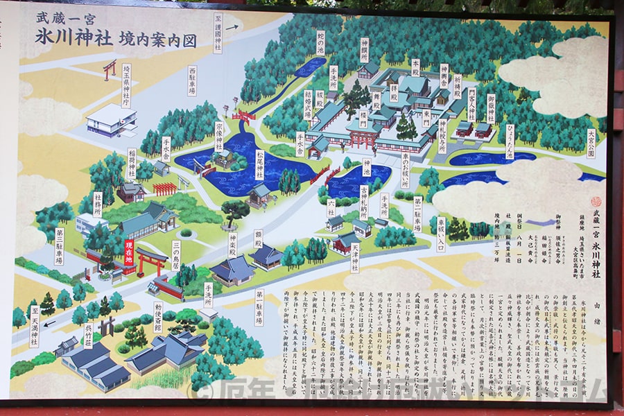 大宮氷川神社 境内案内図の様子