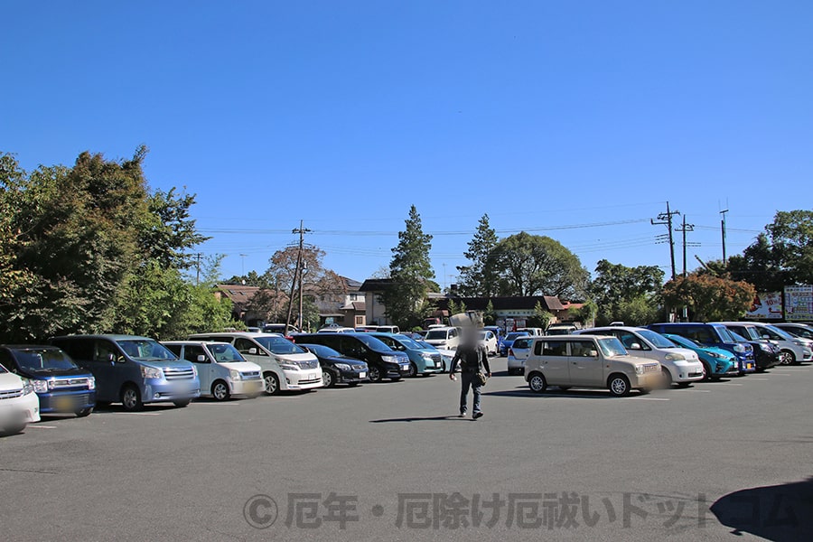 高麗神社 第1駐車場停められる台数の様子
