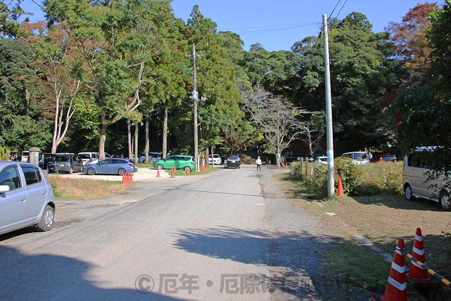 香取神宮 旧参道先の駐車場の様子