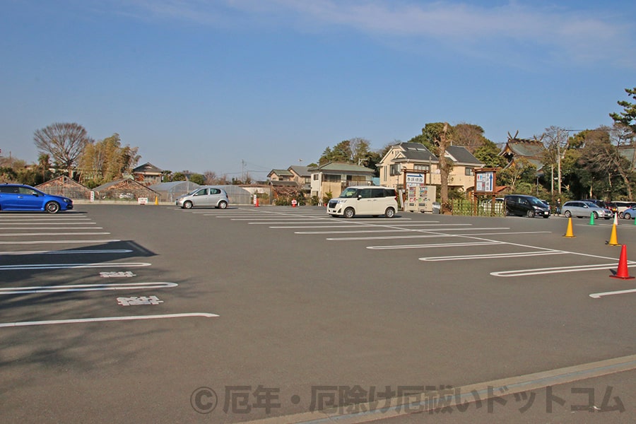 寒川神社 第2駐車場の様子