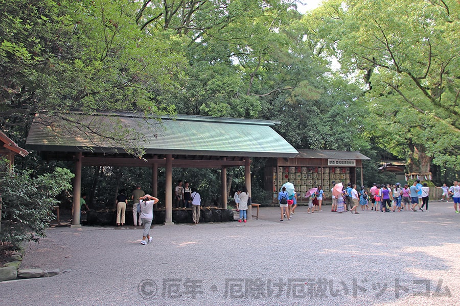 熱田神宮 手水舎の様子