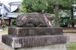北野天満宮 参道にある撫牛の様子その1