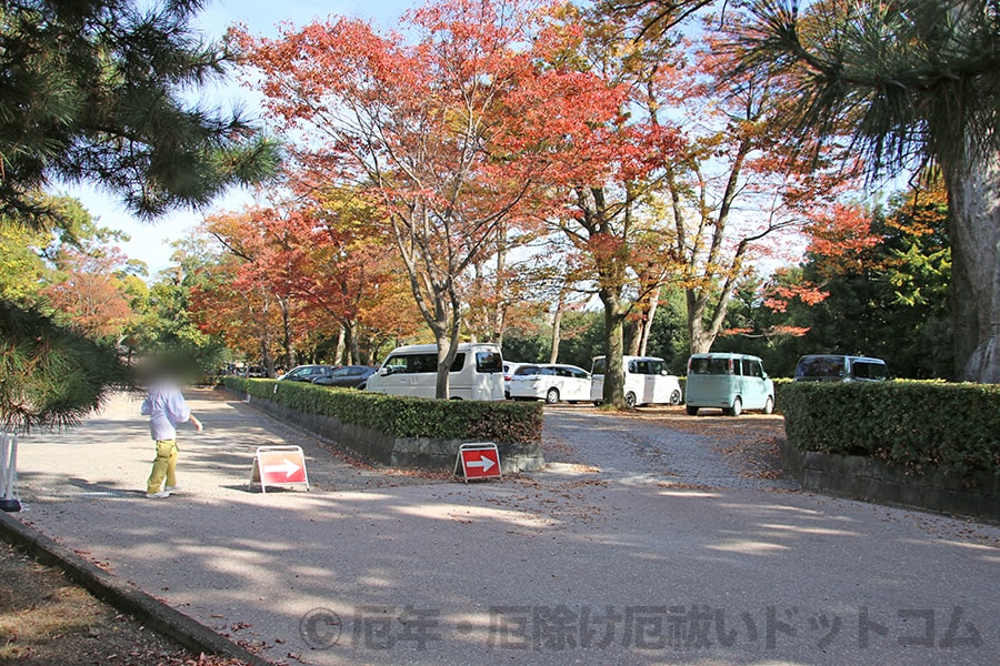北野天満宮 境内駐車場の様子