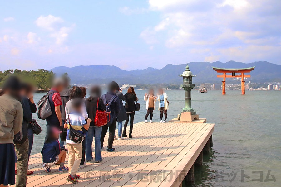 厳島神社 大鳥居（社殿側から）の様子（その1）