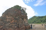 出雲大社 稲佐の浜の弁天島の様子