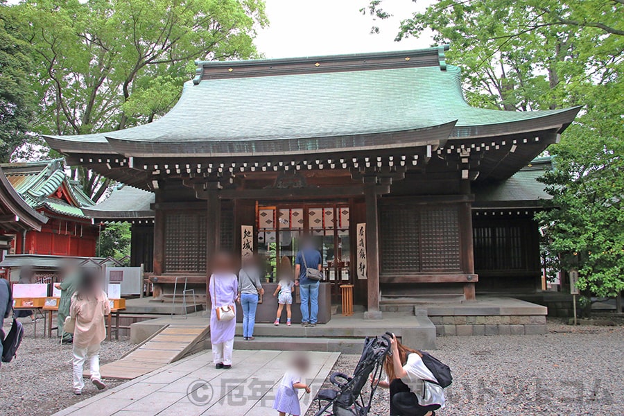 川越氷川神社 御祈祷の行われる拝殿・本殿の様子