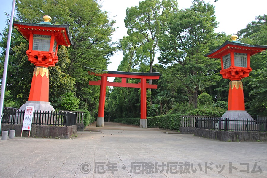 井草八幡宮 北側境内入口の様子