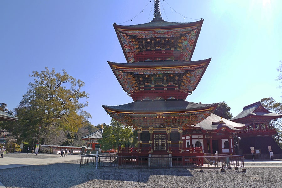 成田山新勝寺 三重塔（重要文化財）の様子