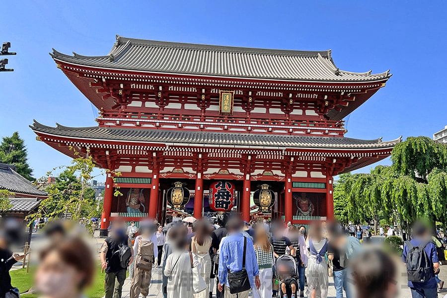 浅草寺 宝蔵門の様子