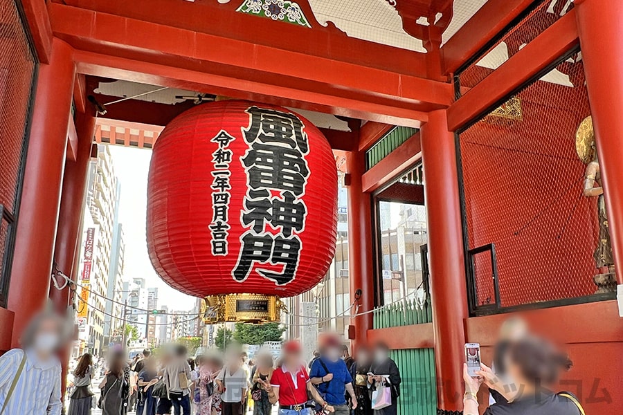 浅草寺 雷門大提灯裏側の様子