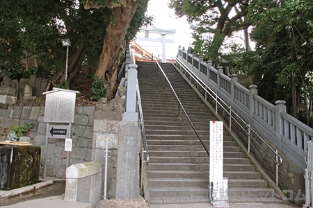 目黒不動尊 瀧泉寺 大本堂に続く階段（男坂）の様子