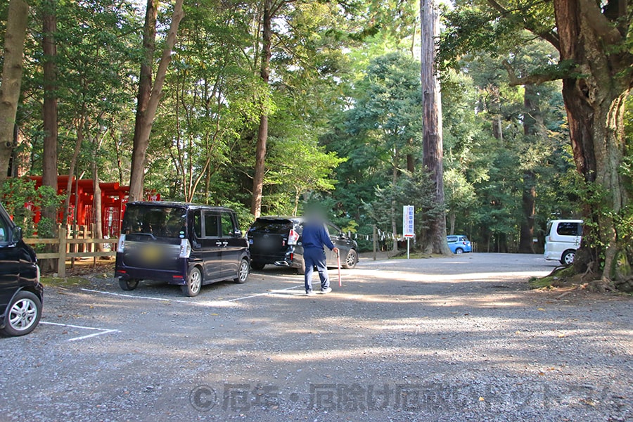 鹿島神宮 境内側の駐車スペースの様子