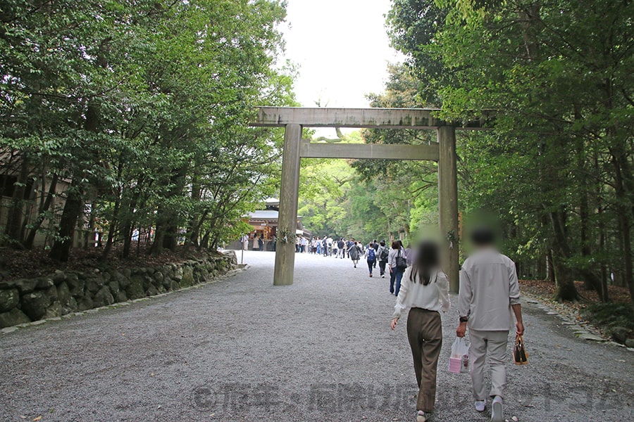 伊勢神宮 内宮 第二鳥居前の様子