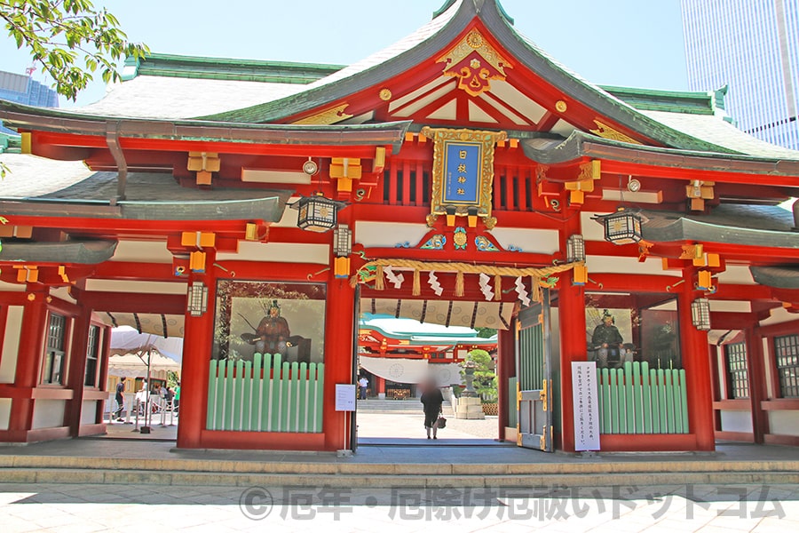 日枝神社 神門の様子