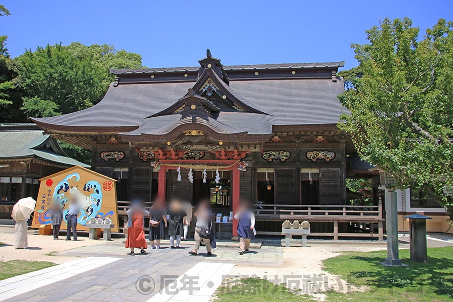 大洗磯前神社 拝殿の様子