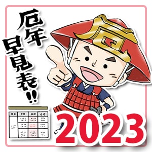 厄年 2023年｜厄年早見表（サムネイル）