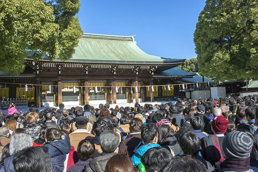 1月1日元旦の神社境内の様子