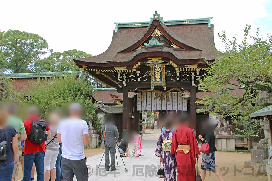 北野天満宮 三光門の様子