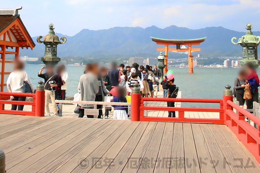 厳島神社 大鳥居（社殿側から）の様子