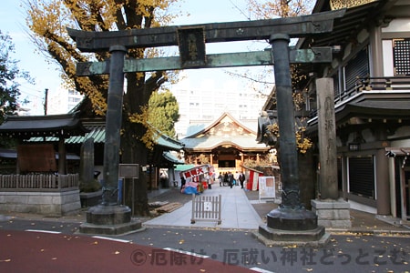 湯島天神 表鳥居の様子